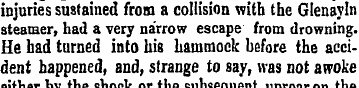 injuries sustained from a collision with...