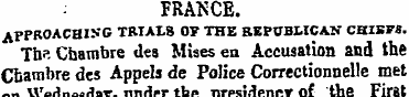 FRANCE. APPROACHING TRIALS OF THE SEPUBH...