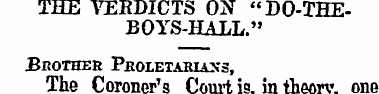 THE VERDICTS ON "DO-THEBOYS-HALL." UltOT...