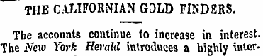 THE CALIFORNIAN GOLD FINDSRS. The accoun...