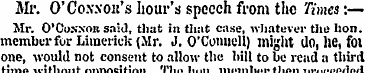 Mr. O'Coxxon's hour's speech from the Ti...