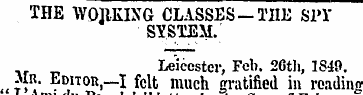 THE WORKING CLASSES-THE SPV SYSTEM. Leic...
