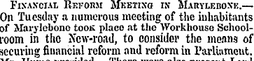 Financial Reform Meeting in Marylerone.—...