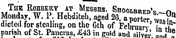 Tub Robbery at Messrs. Shoolbred'.: n Mo...