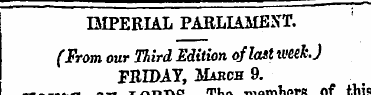 IMPERIAL PARLIAMENT. (From our Third Edi...
