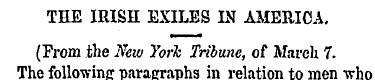 THE IRISH EXILES IN AMERICA. (From the N...
