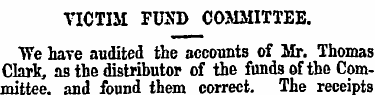 VICTIM FUND COMMITTEE. We have audited t...