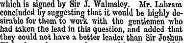 which is signed by Sir J. Walmsley. Mr. ...