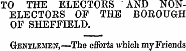 TO THE ELECTORS AND NONELECTORS OF THE B...