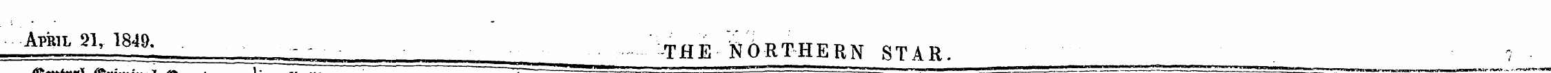 ©nttrai erimmal April 21, 1849 ^ - _ : -...