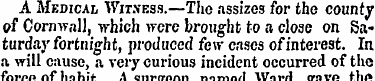 A Medical Wit.yess.—The assizes for the ...