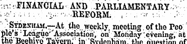 .--i: .FINANCIAL AND .PARLIAMENTARY ;-. ...