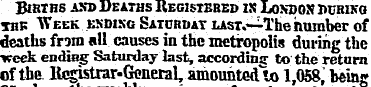 Births and Deaths Registered is London b...