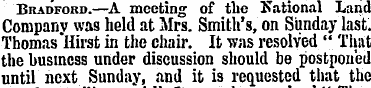 Bradford.—A meeting of the National Land...