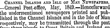 Channel Islands and Isle of Man Newspape...
