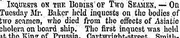 Isquests on the lloniES or Two Seamen. —...
