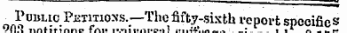 n Public Petitions.—Tho fifty-sixth report specifies OC\fi. iiofl'tlftno frttt I'nni.ll.f.i! it..-. 'A'..rt • i • * «. _ ^ ~*