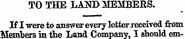 TO THE LAND MEMBERS. If I were to answer...