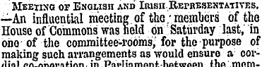Meeting of English and Irish. Representa...