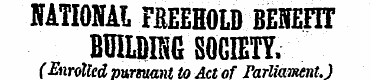 NATIONAL FEEEHOLD BENEFIT BUILDING SOCIE...