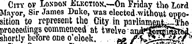 City of London Election .—On Friday tho ...