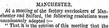 MANCHESTER. At a meeting ofthe factory o...