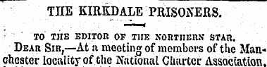 THE KIRKDALE PRISONERS. TO THE EDITOR OF...