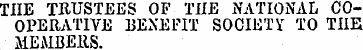 THE TRUSTEES OF THE NATIONAL COOPERATIVE...