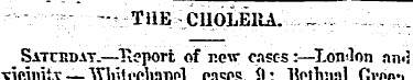 -,-.-.-:.,.- - THE CHOLERA J - .. .. . ....