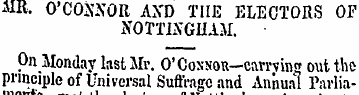 MR, O'CONNOR AND THE ELECTORS OF NOTTING...