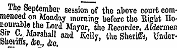 The September session of the above court...