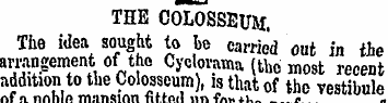 THE COLOSSEUM. The idea sought to be car...