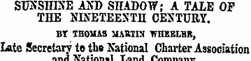SOSSBISE AND SHADOW; A TALE OF THE NINET...