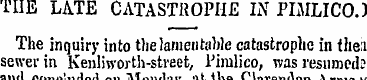 THE LATE CATASTROPHE IN PIMLICO. ) The i...