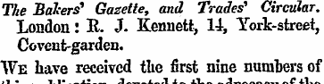 Hie Bakers' Gazette, and Trades' Circula...