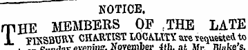 NOTICE. m flE MEMBERS OF ,THE LATE I -pv...