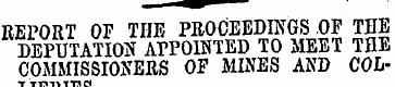 REPORT OF THE PROCEEDINGS OF THE DEPUTAT...