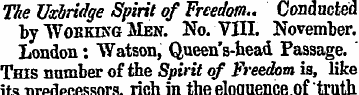 The Uxbridge Spirit of Freedom.. Conduct...