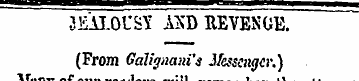 JEALOUSY AND REVENGE. (From Galignani's ...