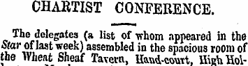 CHARTIST CONFERENCE. The delegates (a li...
