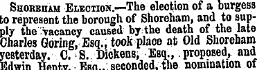 Shoreham Election.— The election of a bu...