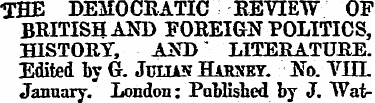 THE DEMOCRATIC REVIEW OF BRITISH AND FOR...