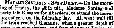 Madame Sontao in a SnowDrift.—On the mor...
