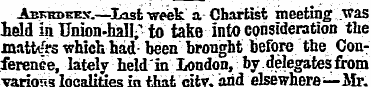 Aekkdeex.—Inst week a Chartist meeting w...