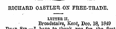 RICHARD OASTLER.OX FREE-TRADE. LETTER II...