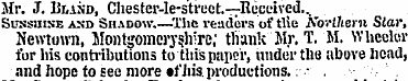 Mr. J. Hland, Chestcr-le-street.—Deceive...