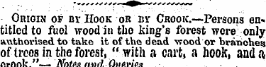 Origin of nr Hook or nv Crook.—Persons e...