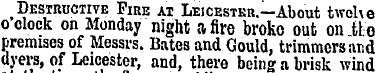 Destructive Fire at Leicester.—About twe...