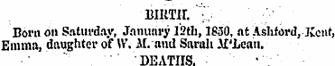 irntTir. t Born on Saturday, January 12t...