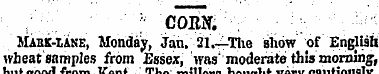 ; ; ' corn;;;; ¦ Mabk-iane, Monday, Jan....